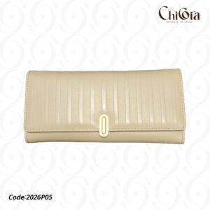 Ribbed Lock Envelope Clutch